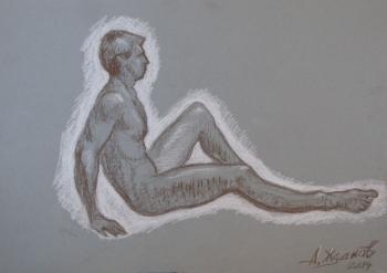 Alert. Sketch (Nude Male Nature). Zhdanov Alexander