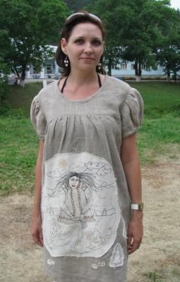 Linen tunic "Beregynia" (Bereguinya). Zarechnova Yulia