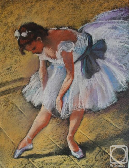 Kuznetsova Margarita. Degas's motif "Dancer Tying Pointe Shoes"