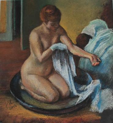 Degas's motif "The Woman in the Bath"