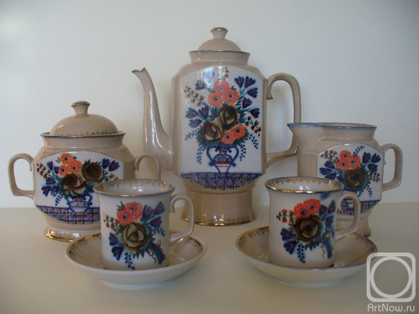Andreeva Marina. tea-set "Flowes in vase"