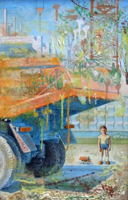 Boy and truck. Marchenko Vladimir
