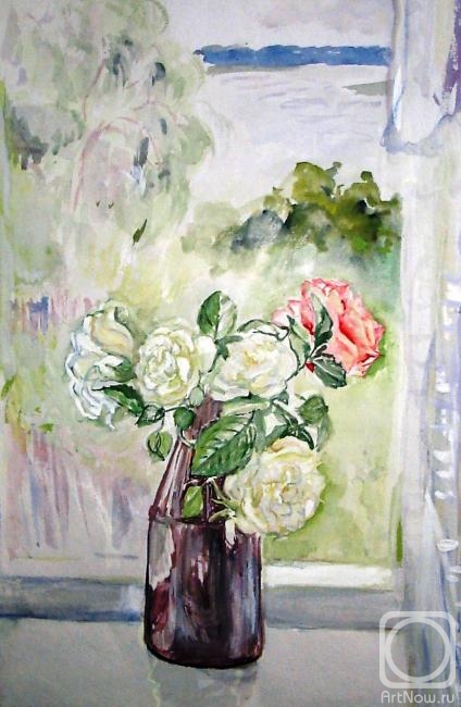 Sechko Xenia. Roses on the window
