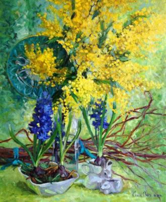 Mimosa and hyacinths. Sedyh Olga