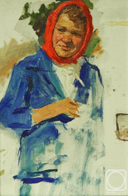 Gremitskikh Vladimir. The girl (sketch for the painting)