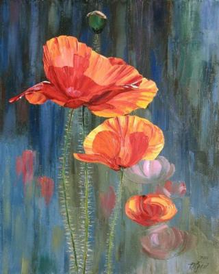Scarlet Poppies. Krasovskaya Tatyana
