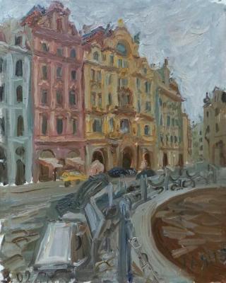 Painting Prague, Staromestske Namesti. Dobrovolskaya Gayane