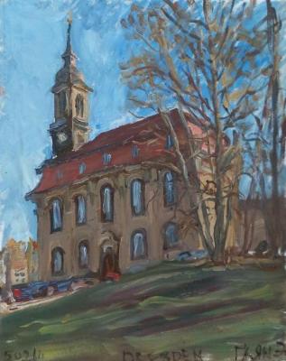 Painting Drezden, Annen Kirche. Dobrovolskaya Gayane