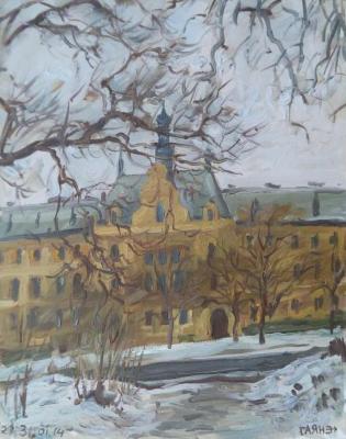 Painting Prague, Karlovo Namesti. Dobrovolskaya Gayane