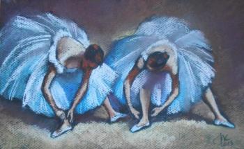 Degas's motif "Dancers Tying Pointe Shoes". Kuznetsova Margarita