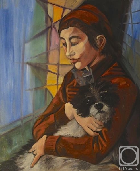 Lukaneva Larissa. 636 Girl with a dog