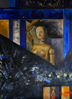 The bird flew into the workshop