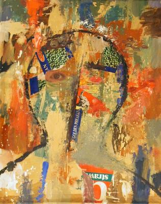 Transparent Head (Total Painting) - avers (Mass Media). Yudaev-Racei Yuri