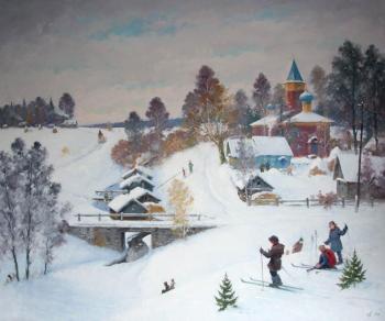 Peredki Village. Winter