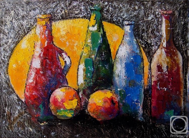 Zhadko Grigory. Bottles on a dark background