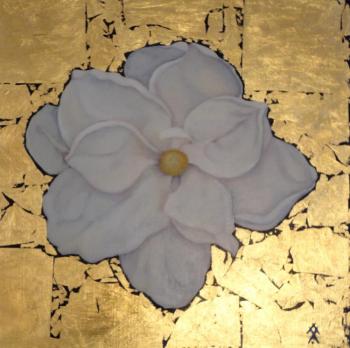 Gold magnolia (White Flower Of Magnolia). Himich Alla