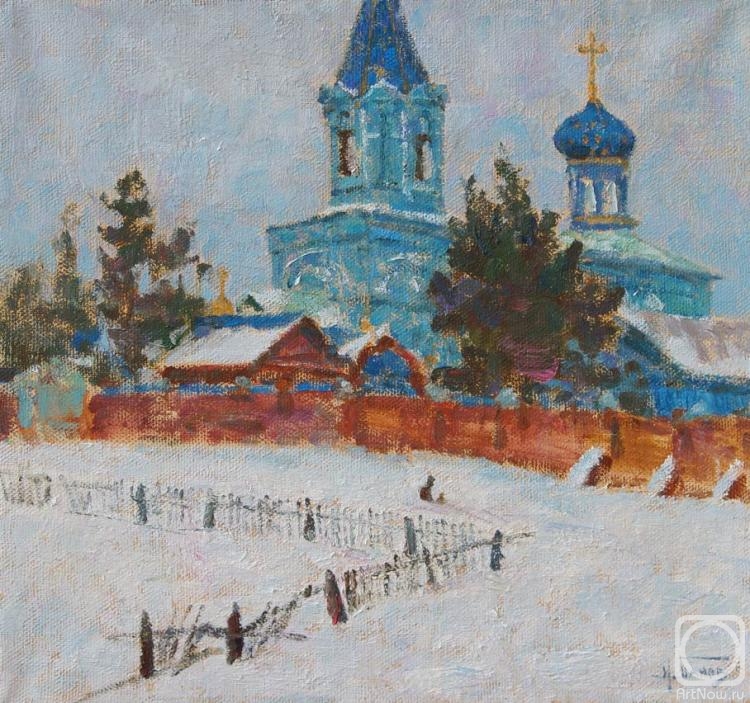 Panov Igor. Blue Temple in January