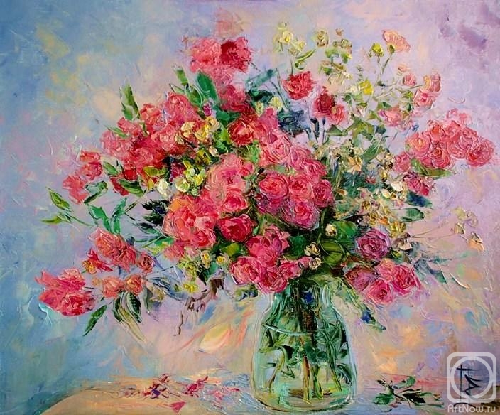 Ostraya Elena. Bouquet with roses