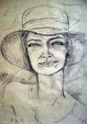 Lady in a hat. Kyrskov Svjatoslav