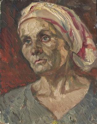 "Workwoman of copper-smelting plant" (Artist Vladimir Petrov). Petrov Vladimir