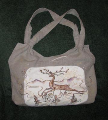 Bag of flax "Sacred Deer"
