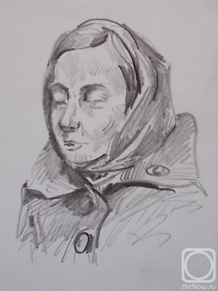 Gerasimov Vladimir. Sketch in the Metro (Cradle) 1