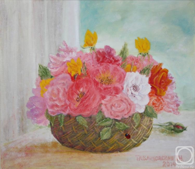 Kudryashov Galina. Roses in a bow