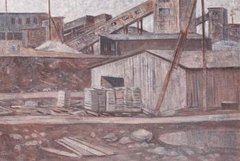 North night. Building site