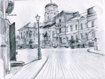 Minsk, view of the Town Hall. Korhov Yuriy