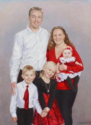 Deynega Tatyana Nickolaevna. Family Portrait at Christmas Time