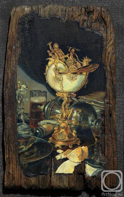 Sergeev Sergey. Decorative copy of the fragment of still life with the cup of V.K. Head