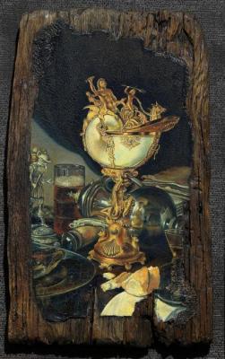 Decorative copy of the fragment of still life with the cup of V.K. Head