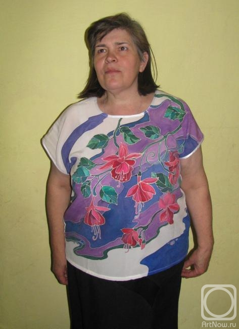 Zarechnova Yulia. Batik. Tunic "Fuchsia"
