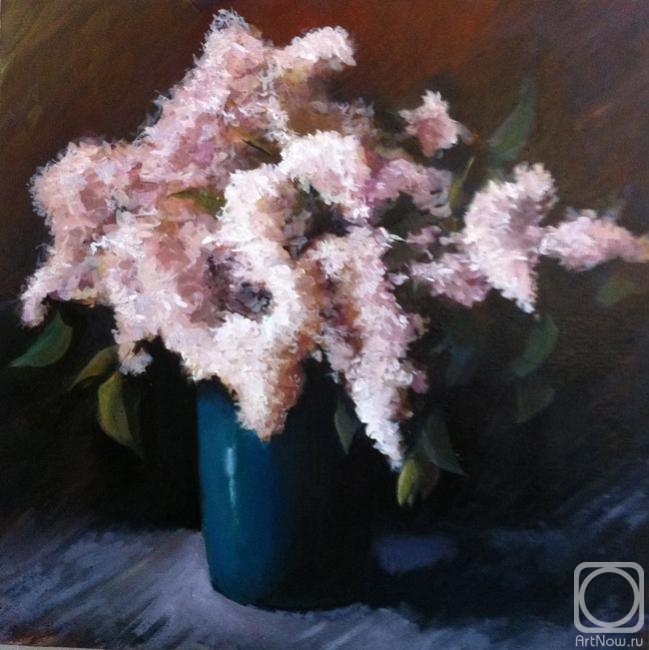 Gvozdetskaya Irina. White lilac (after the painting by I. Levitan)