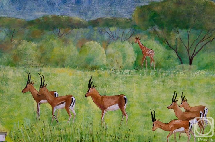 Kazakova Tatyana. In the savanna. (Detail of "Antelope")