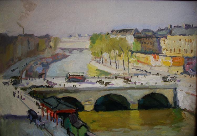 Sviridov Sergey. A copy from Albert Marquet. Saint-Michel Bridge