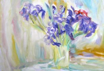 Bouquet of purple irises