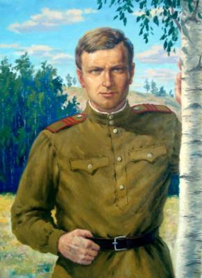 Retro portrait. Veteran of the Second World War