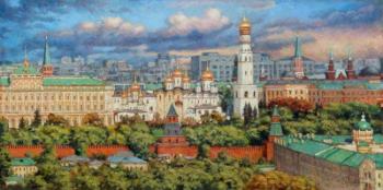 Evening palette of Moscow (The Moscow Skyline). Razzhivin Igor