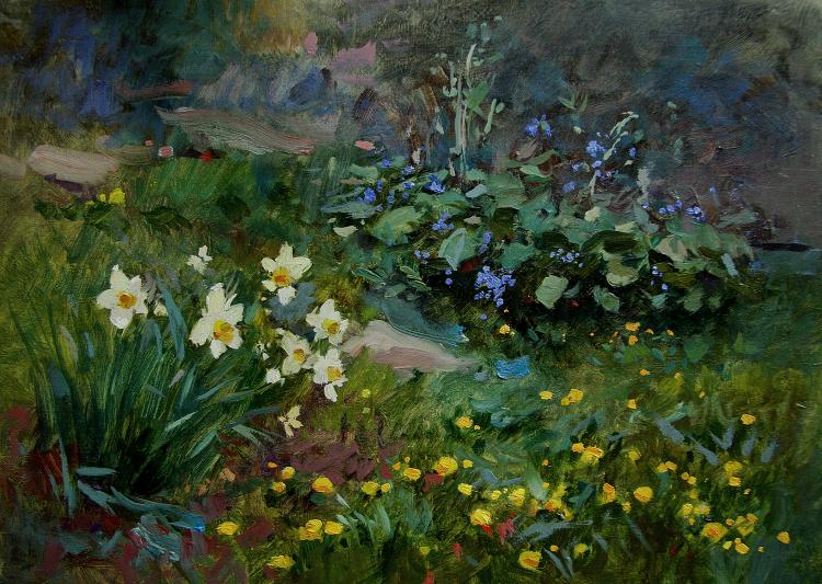 Sviridov Sergey. Daffodils and dandelions