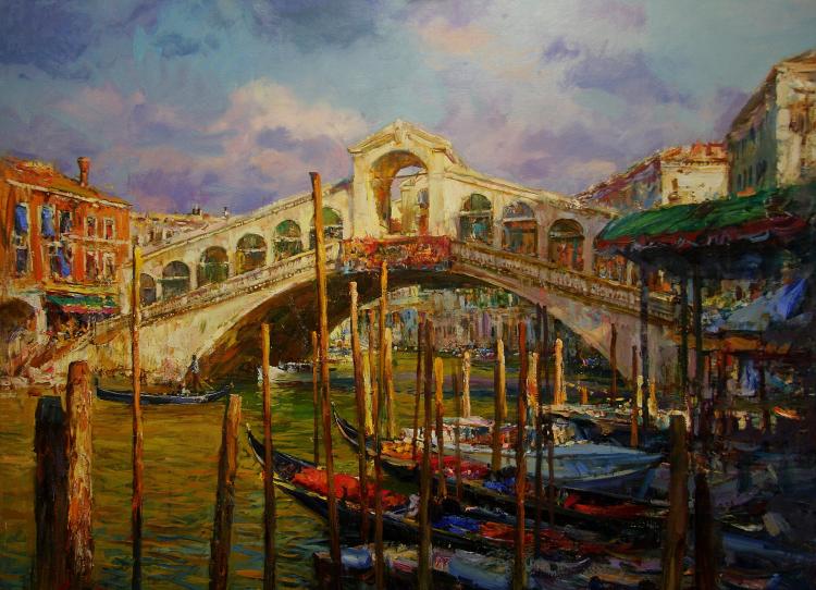 Sviridov Sergey. Grand Canal. Ponte Rialto. Venice
