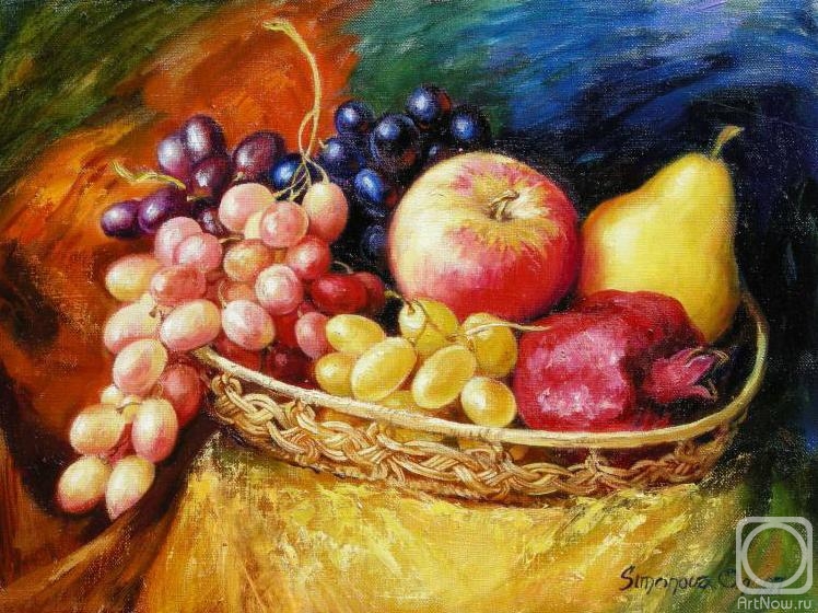 Simonova Olga. Fruit in a basket