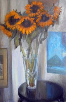 Composition with sunflowers