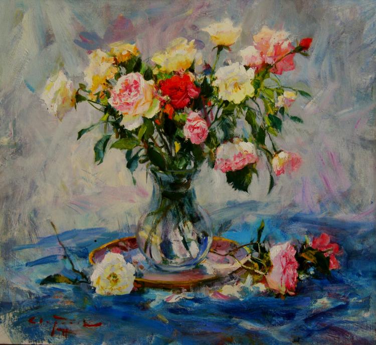 Sviridov Sergey. Still life with roses
