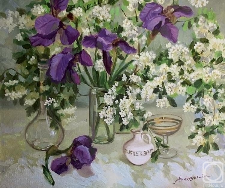 Bychenko Lyubov. Still life of with Irises
