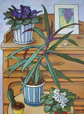 Still life with a painting by Sveta Rumak (Painting With St). Kalinkina Dina