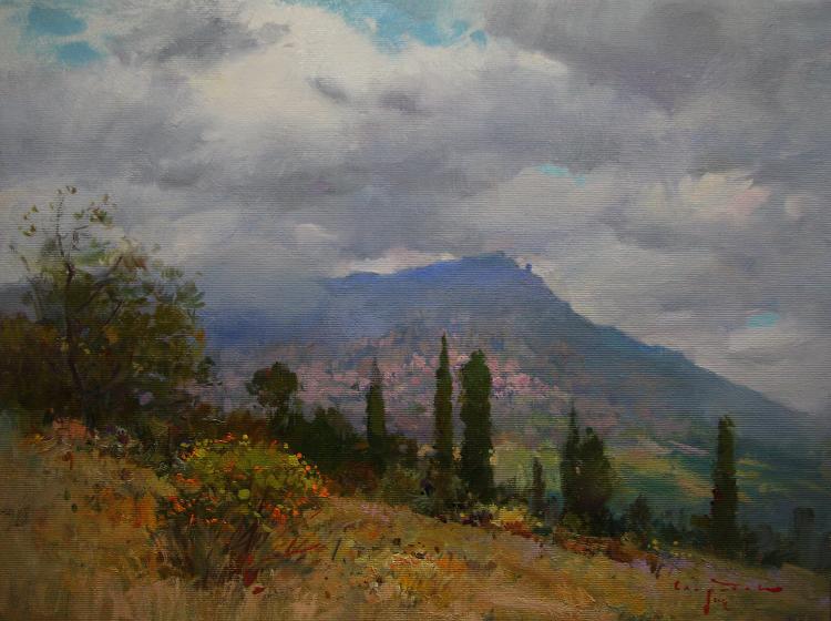Sviridov Sergey. View of Mount Demerdzhi. Alushta. Crimea