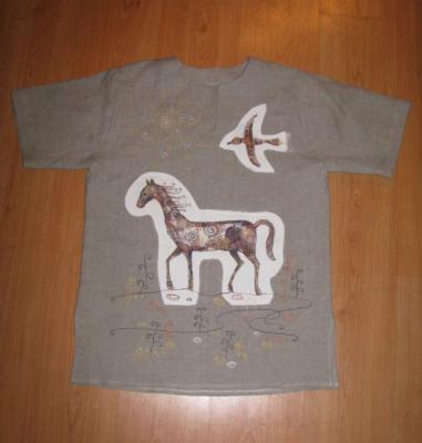 Linen shirt "Slavic horse". Zarechnova Yulia