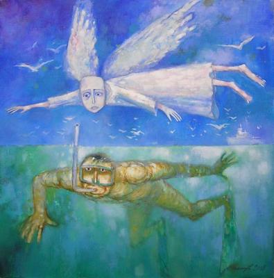 Angel and diver