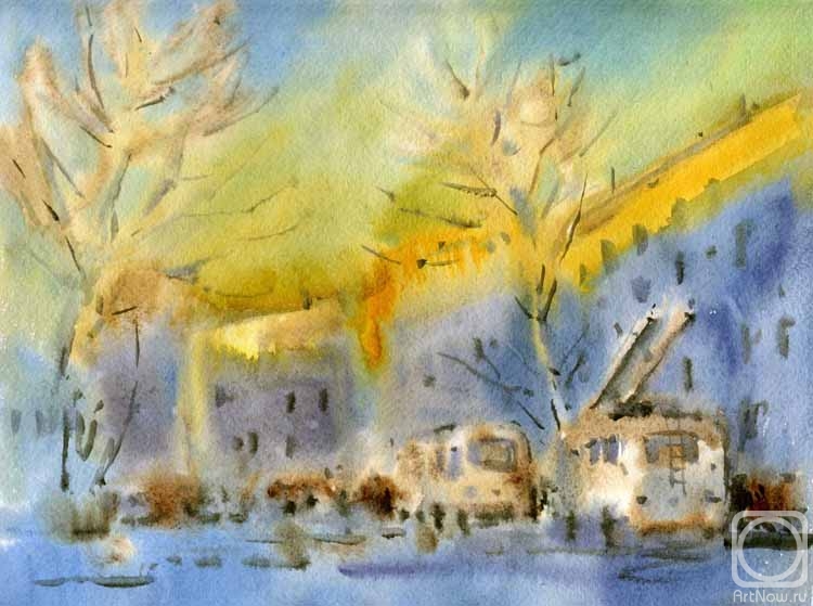 Knecht Aleksander. February Evening in Tomsk